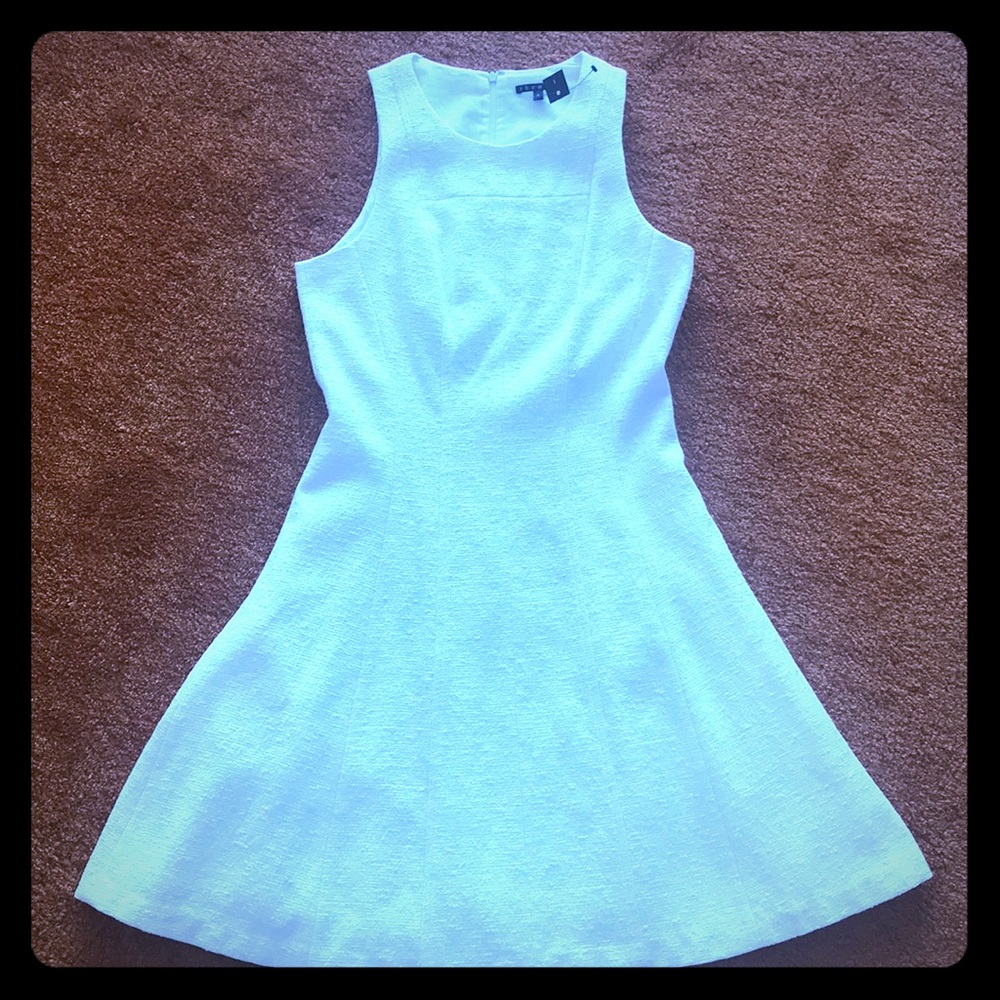 Theory White Maydra Textured Casual Dress size 6